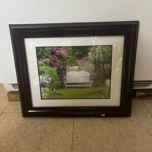 Framed Garden Bench Art Print